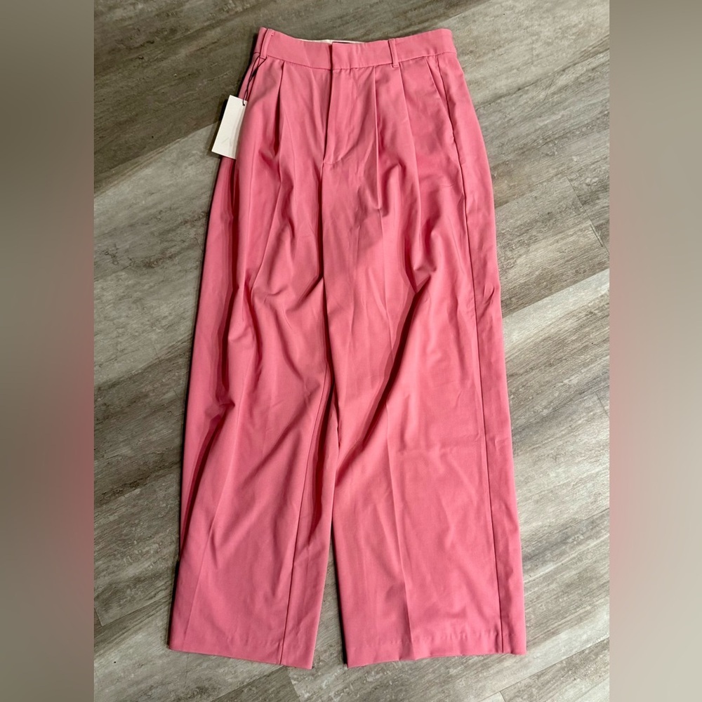 XS Barbiecore Pink Zara Wide Leg Pants